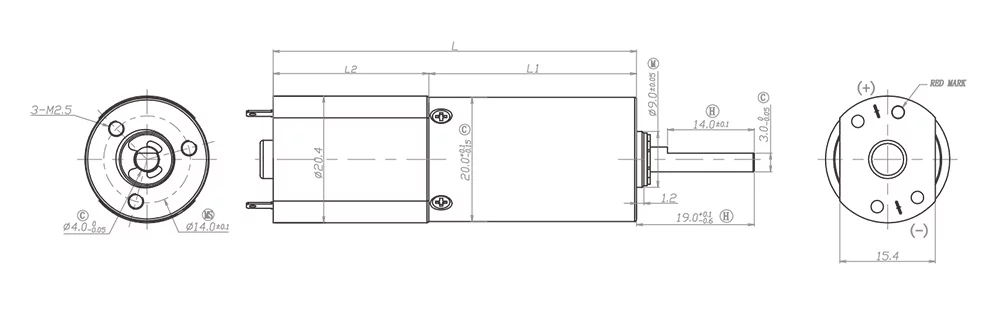 SGS 1875rpm Motor Gear Torsi Tinggi 12V-24VDC Aksial Endplay Untuk Penyedot Debu 0